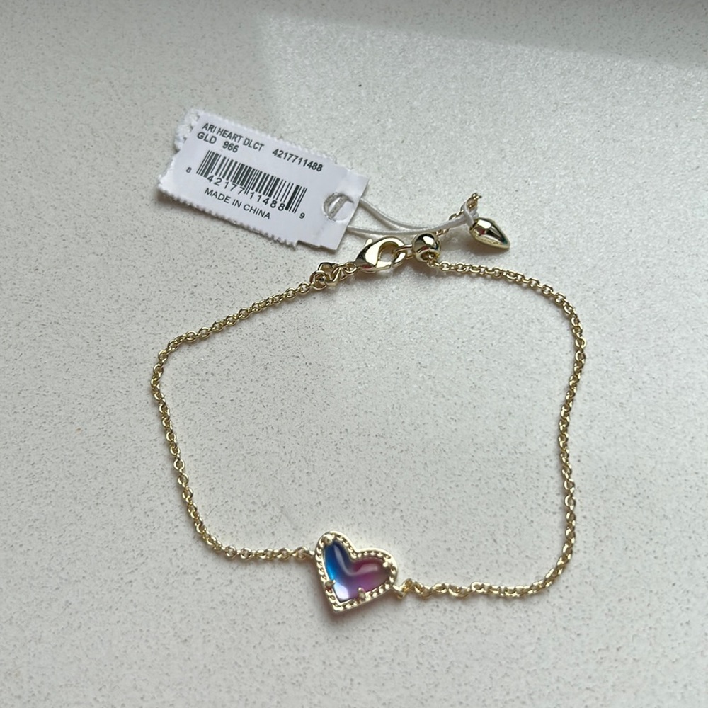 NWT Kendra Scott Ari Heart Gold Bracelet